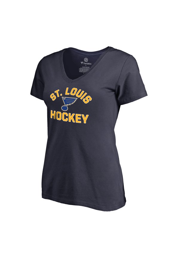 Women's Navy St. Louis Blues Overtime V-Neck T-Shirt