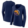 thumbnail image 1 of Women's  Navy St. Louis Cardinals Mega Slice V-Neck Long Sleeve T-Shirt, 1 of 3