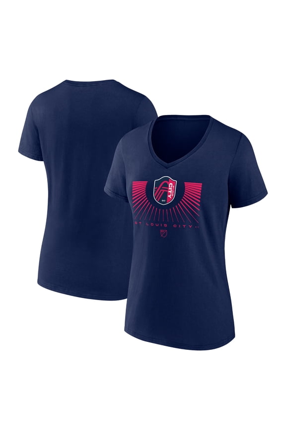 Women's Navy St. Louis City SC Retreat V-Neck T-Shirt