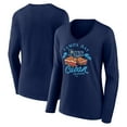 thumbnail image 1 of Women's  Navy Tampa Bay Rays Cuban Sandwich V-Neck Long Sleeve T-Shirt, 1 of 3