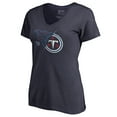 thumbnail image 1 of Women's Navy Tennessee Titans X-Ray V-Neck T-Shirt, 1 of 3