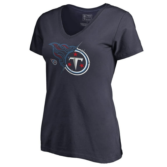 Women's Navy Tennessee Titans X-Ray V-Neck T-Shirt