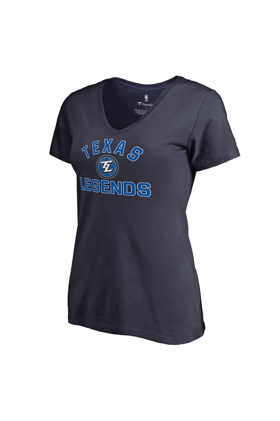 Women's Navy Texas Legends Overtime V-Neck T-Shirt