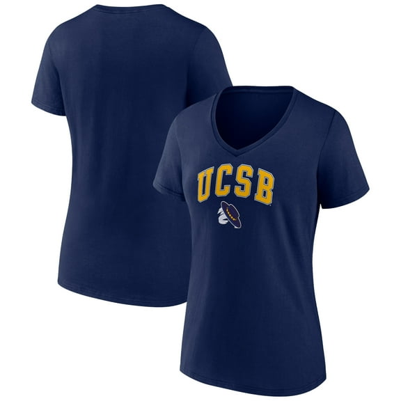 Women's Navy UC Santa Barbara Gauchos Campus V-Neck T-Shirt