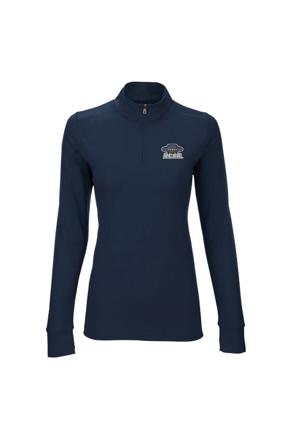 Women's Navy UC Santa Barbara Gauchos Vansport Zen Quarter-Zip Pullover Jacket