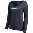 thumbnail image 1 of Women's Navy UNC Wilmington Seahawks Team Strong Long Sleeve T-Shirt, 1 of 3