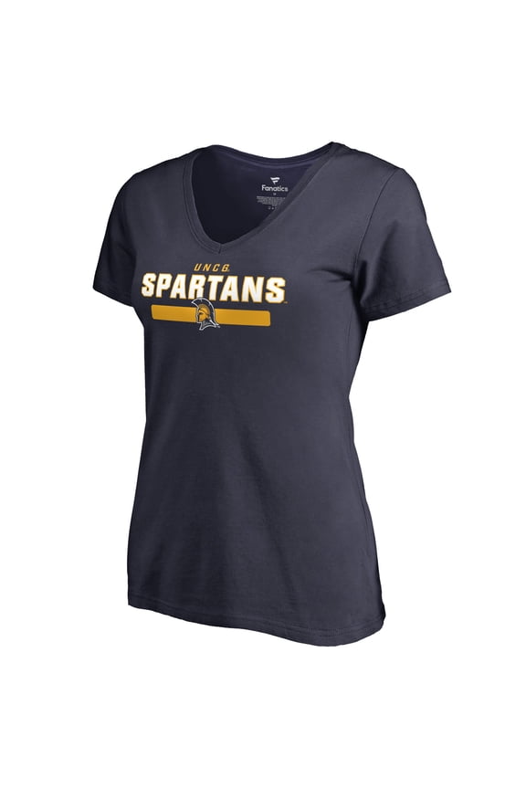 Women's Navy UNCG Spartans Team Strong T-Shirt