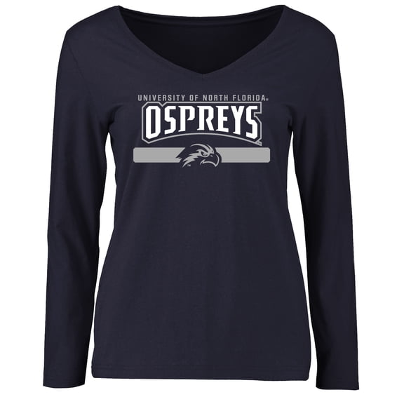 Women's Navy UNF Ospreys Team Strong Long Sleeve T-Shirt