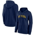 thumbnail image 1 of Women's Navy West Virginia Mountaineers Arch Pullover Hoodie, 1 of 3