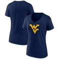 thumbnail image 1 of Women's Navy West Virginia Mountaineers Team Logo V-Neck T-Shirt, 1 of 3