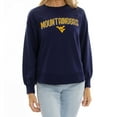 thumbnail image 1 of Women's  Navy West Virginia Mountaineers Yvette Pullover Sweatshirt, 1 of 2