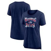 Women's Navy Winnipeg Jets Crash the Net Tri-Blend T-Shirt