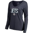 thumbnail image 1 of Women's Navy Winnipeg Jets Nostalgia Long Sleeve T-Shirt, 1 of 1