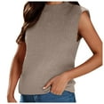 thumbnail image 1 of Women's Neck Knit Sweater Vest Sleeveless Ribbed Pullover Casual Summer Tank Top, 1 of 2