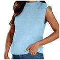 thumbnail image 1 of Women's Neck Knit Sweater Vest Sleeveless Ribbed Pullover Casual Summer Tank Top, 1 of 2