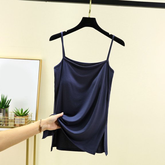 Women's Neck Sleeveless Knit Ribbed Fitted Casual Crop Tank Top Long Camisole Tops for Women Camisoles with Shelf Bra plus Size Top Juniors Tops Loose Fit Fitted Tops for Women with Bra All Lace Tops