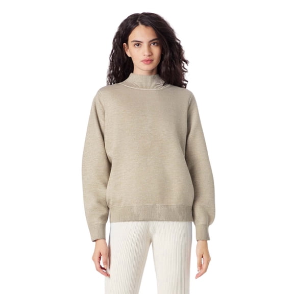 Women's Neck Soft Knit Sweater Autumn Winter Lined Pullover Top