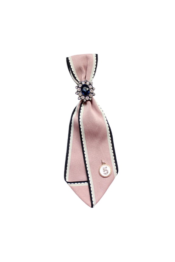 Women's Neck Tie Decoration Bow Tie for Blouse Student Clothing Accessories white pink