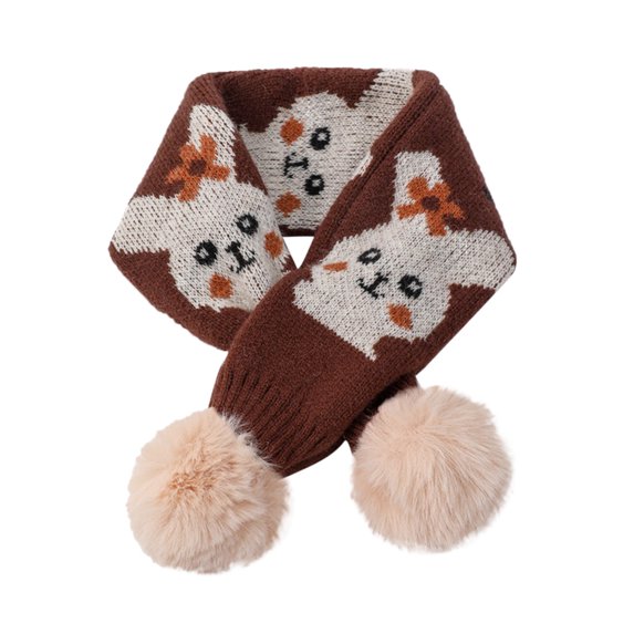 Women's Neckerchief Children Cartoon Snowman Santa Shawl Wrap Scarf Cartoon Pendant Bib Scarf Thermal Scarf, Women's Accessories Neckerchief