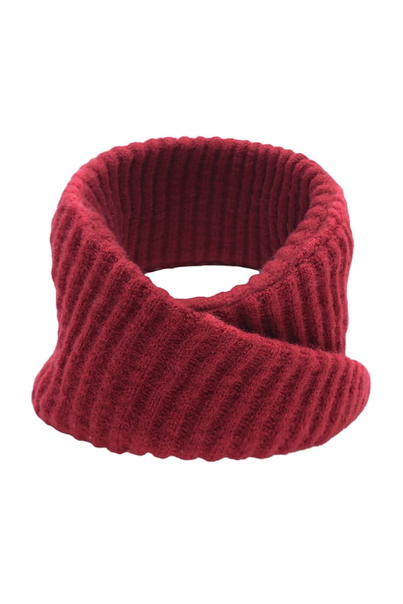 Women's Neckerchief Outdoor Bib Solid Color Warm Wool Bib Double Thickened Single Head Bib, Women's Accessories Neckerchief