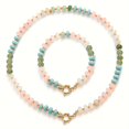 thumbnail image 1 of Women's Necklace Summer Surf Bohemian Chopin Rainbow UFO Beads Necklace Colorful Abacus Beads Pearl Necklace, 1 of 39