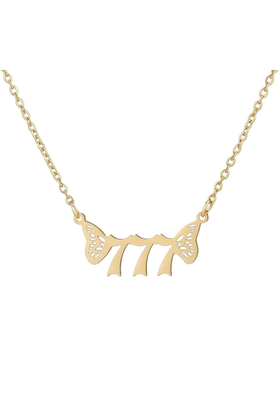 Women's Necklaces Women Jewelry Jewelry Stainless Steel Women Light Angel Number Pendant Necklace 000 999