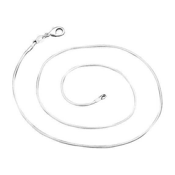 Women's Necklaces Women Jewelry Wholesale 10PCS 925 Sterling Solid Silver 1MM Snake Chains Necklace 16-28 Inches