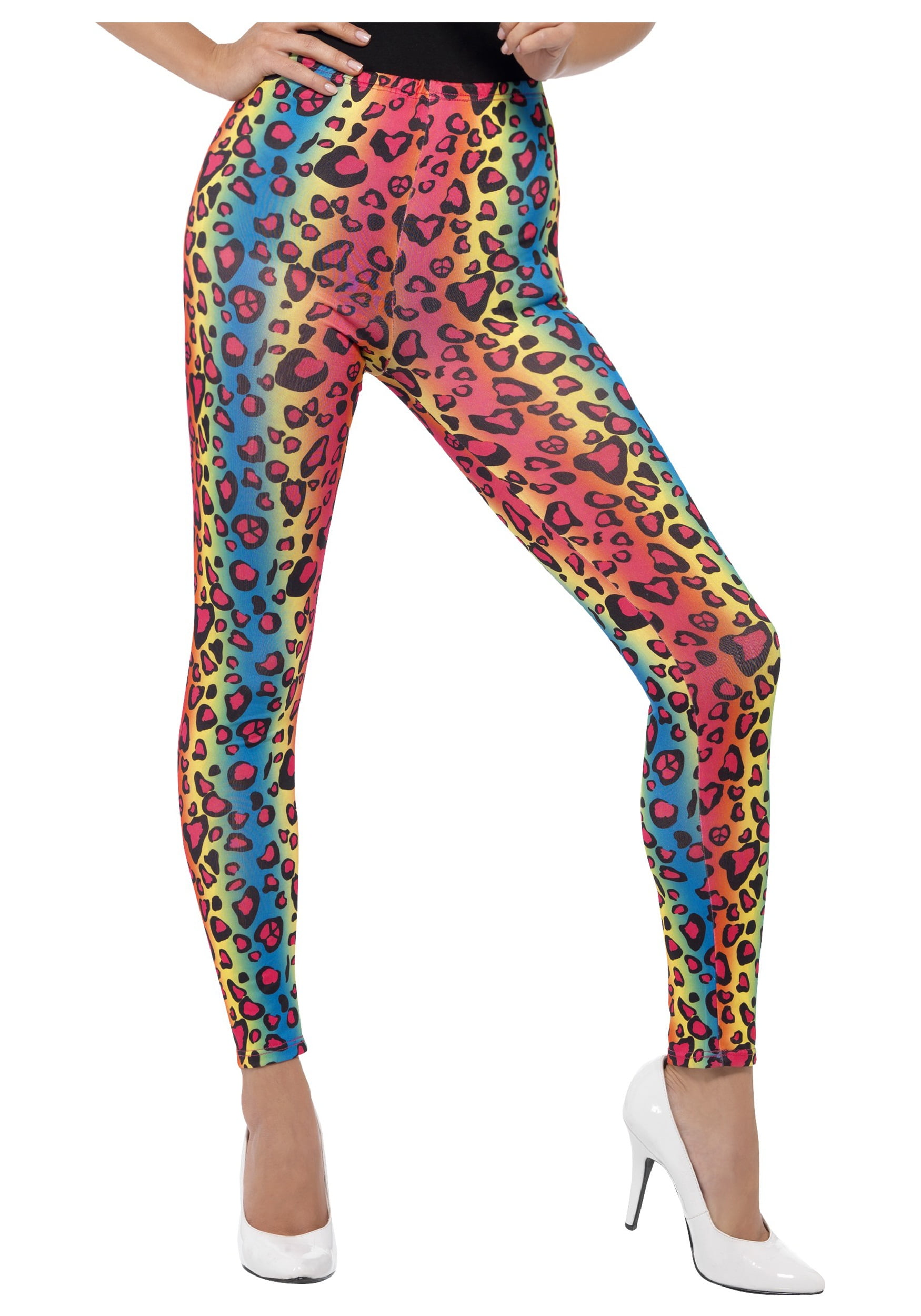 Neon leopard leggings button for shrill Bad outfits