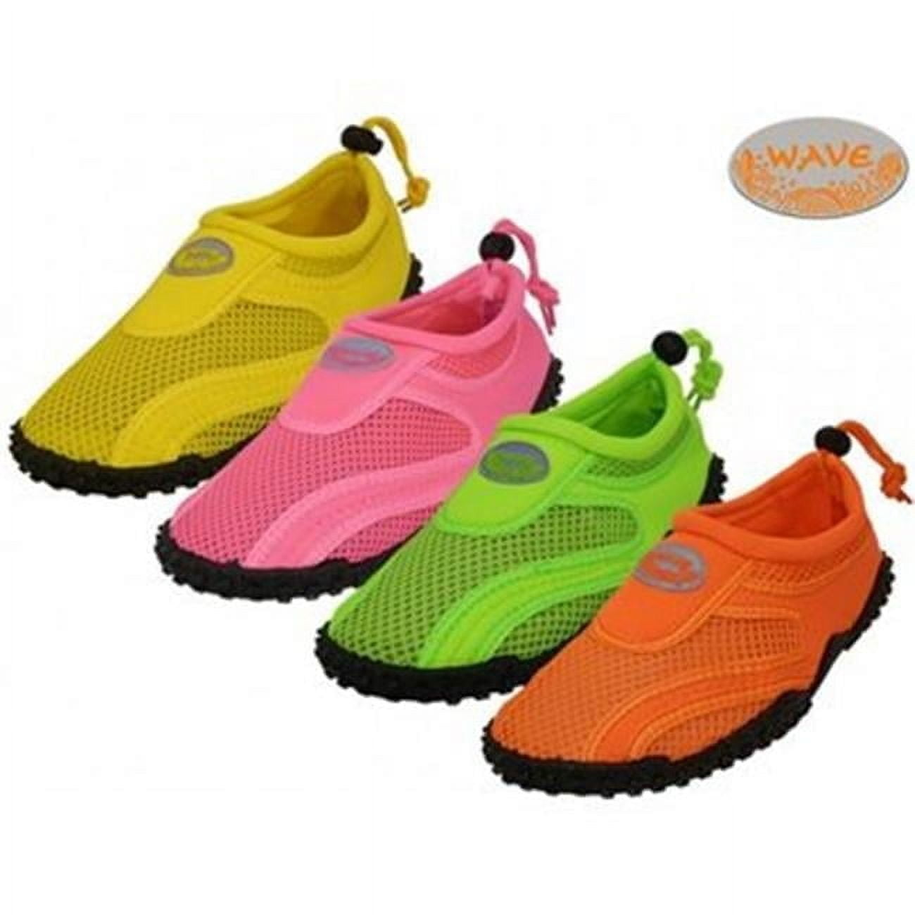 Women's Neon color Wave Water shoes (36 pairs)  Size #5-10 Case of 36