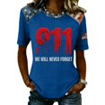 thumbnail image 1 of Women's Never Forget 911 Memorial T Shirt Patriotic Memorial Graphic Tee Courage Hope Patriotic 9/11 Memorial Shirt, 1 of 5