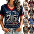 thumbnail image 1 of Women's Never Forget 911 Memorial T Shirt We Will Never Forget 9/11 Tee American Flag Patriotic Shirt, XL, 1 of 4