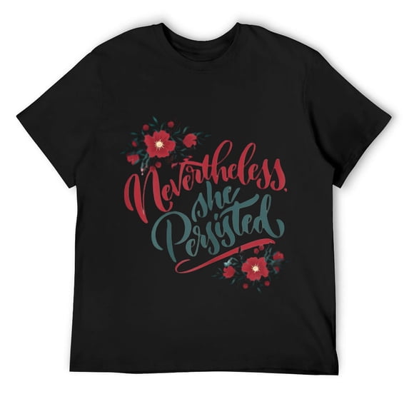 Women's Nevertheless She Persisted with Pride T Shirt T-Shirt Black