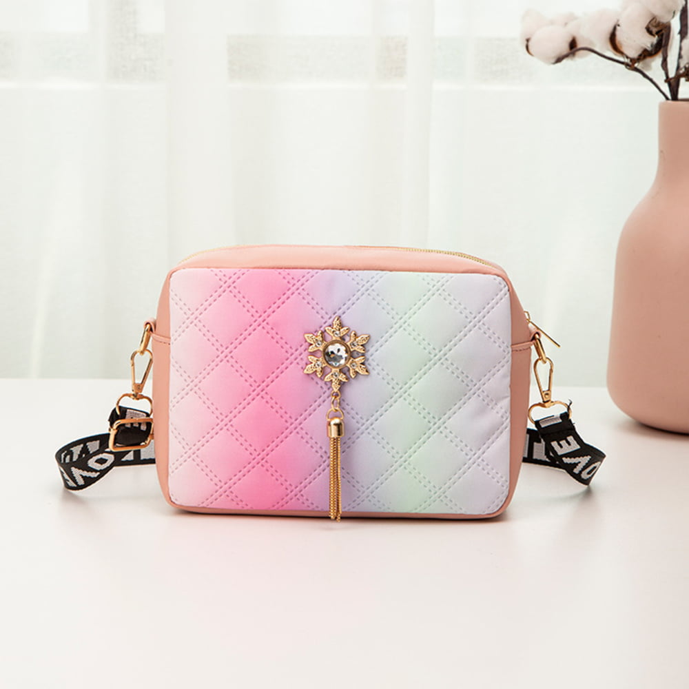 Mini Square Bag Geometric Pattern With Coin Purse PU For Daily