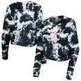 thumbnail image 1 of Women's New Era Black Chicago Bulls Tie Dye Cropped Long Sleeve T-Shirt, 1 of 3