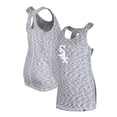 thumbnail image 1 of Women's New Era Black Chicago White Sox Space Dye Keyhole Back Tank Top, 1 of 5