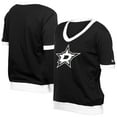 thumbnail image 1 of Women's New Era Black Dallas Stars Game Day Rhinestuds T-Shirt, 1 of 6