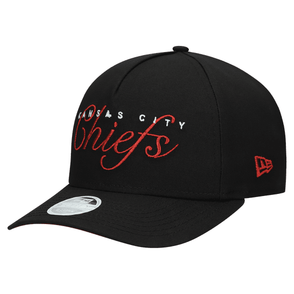Women's New Era Black Kansas City Chiefs Metallic 9FORTY M-Crown A-Frame Adjustable Hat