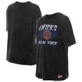 thumbnail image 1 of Women's New Era  Black New York Knicks Throwback Mineral Wash Oversized T-Shirt, 1 of 5