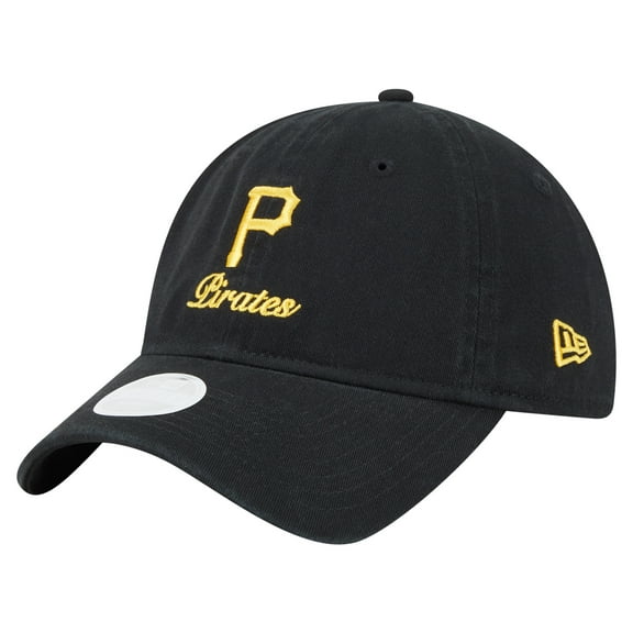Women's-New Era Black Pittsburgh Pirates Preppy Team 9TWENTY Adjustable Hat