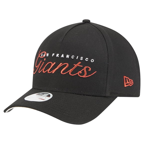 Women's New Era Black San Francisco Giants Metallic A-Frame 9FORTY Adjustable Hat
