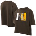 thumbnail image 1 of Women's New Era Brown San Diego Padres Boxy Foil Logo T-Shirt, 1 of 5