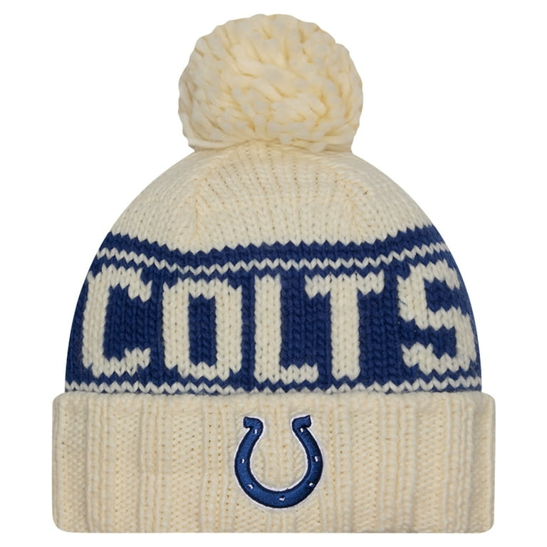 Women's New Era Cream Indianapolis Colts 2024 Sideline Cuffed Knit