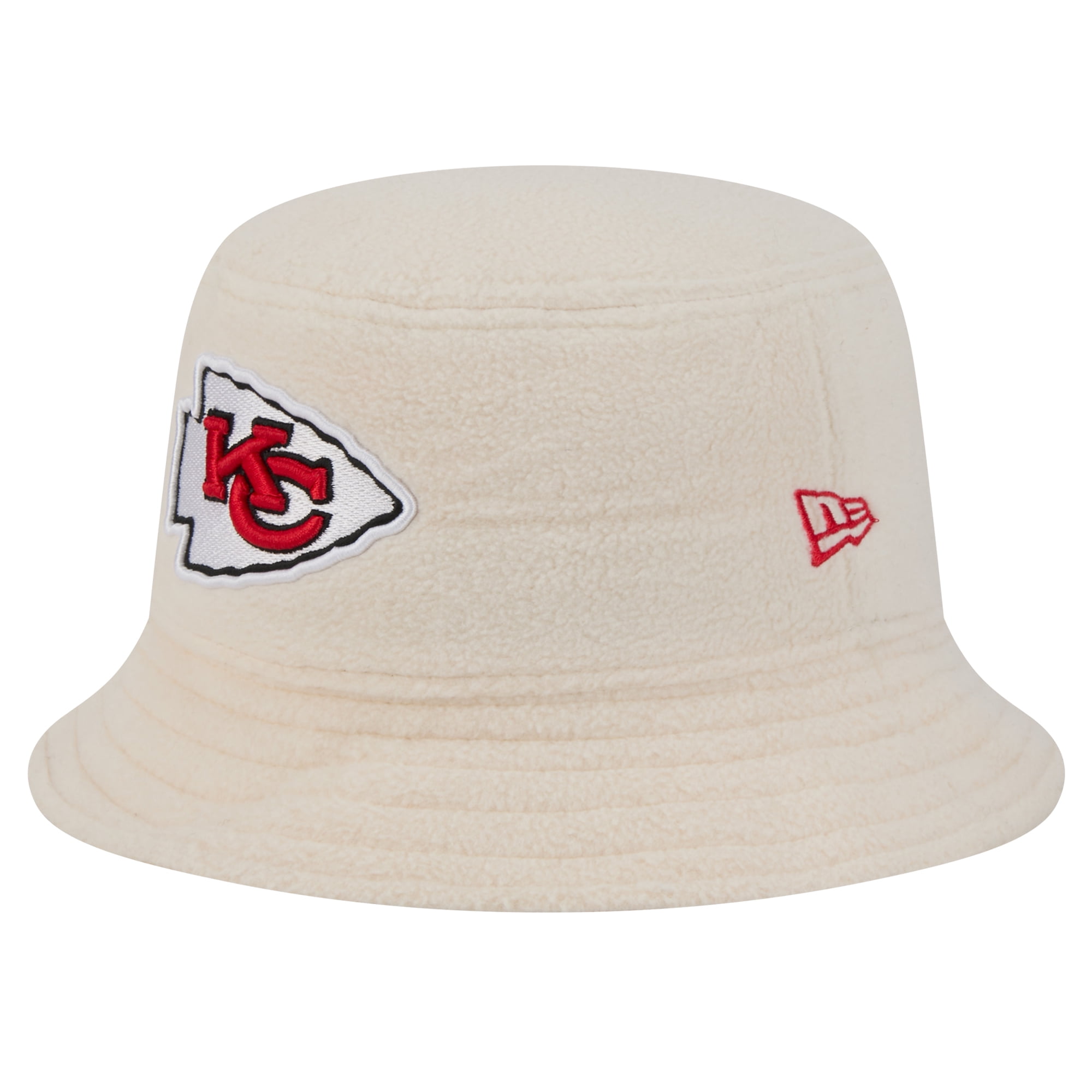 Women s New Era Cream Kansas City Chiefs Cozy Sherpa Bucket Hat Walmart