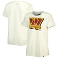 thumbnail image 1 of Women's New Era Cream Washington Commanders Chrome Sideline T-Shirt, 1 of 3