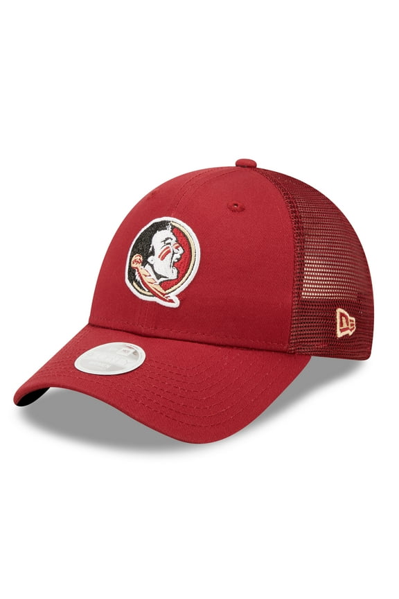 Women's New Era Garnet Florida State Seminoles 9FORTY-Logo Spark Trucker Snapback Hat