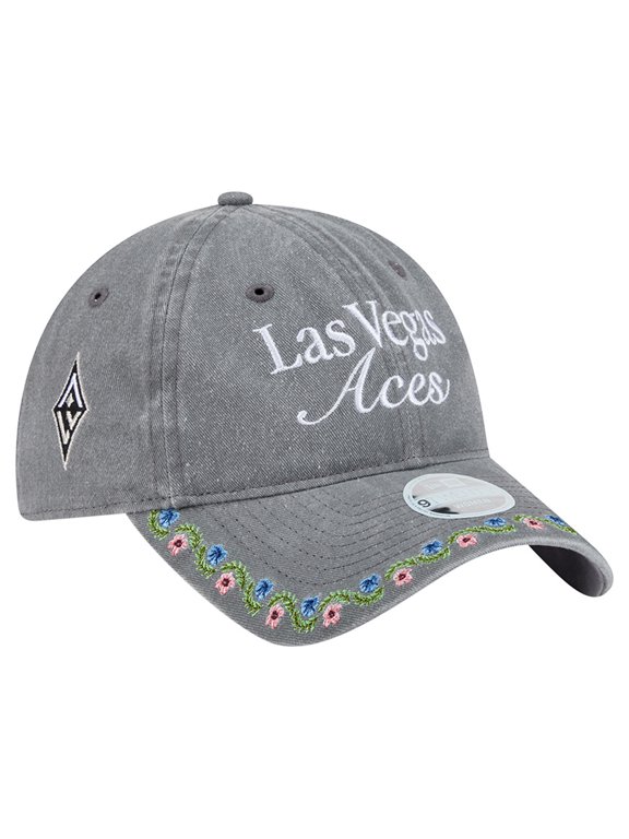 Women's New Era Gray Las Vegas Aces Floral Casual Classic Adjustable Hat