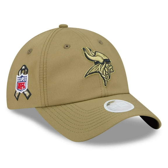 Women's New Era Green Minnesota Vikings 2025 Salute to Service Pony Tail Adjustable Hat