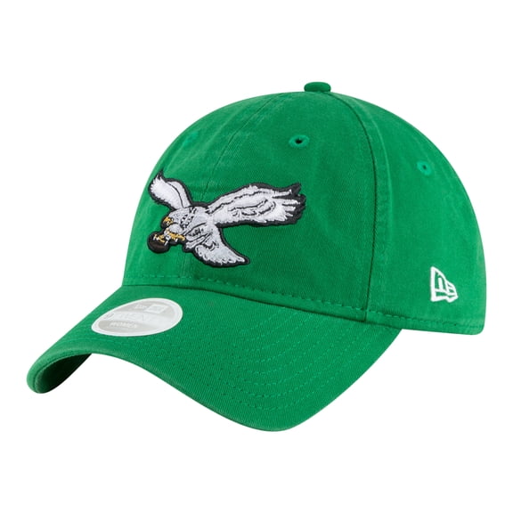 Women's New Era Kelly Green Philadelphia Eagles Throwback 9TWENTY Adjustable Hat