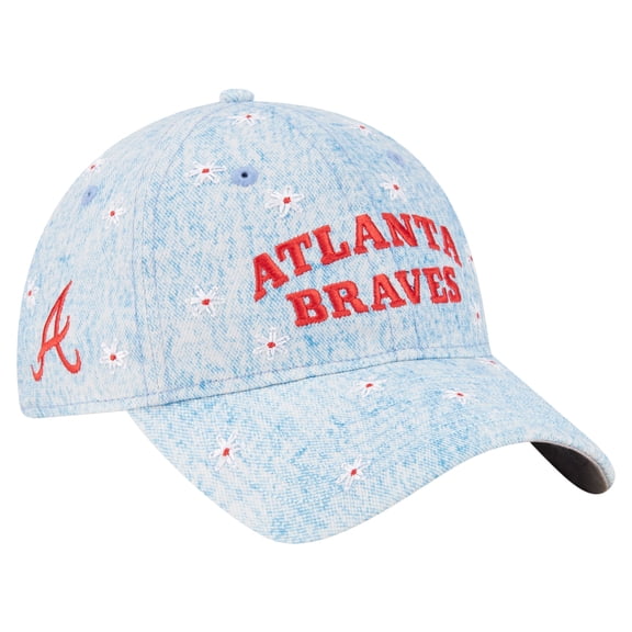Women's New Era  Light Blue Atlanta Braves Daisy All Over 9TWENTY Adjustable Hat
