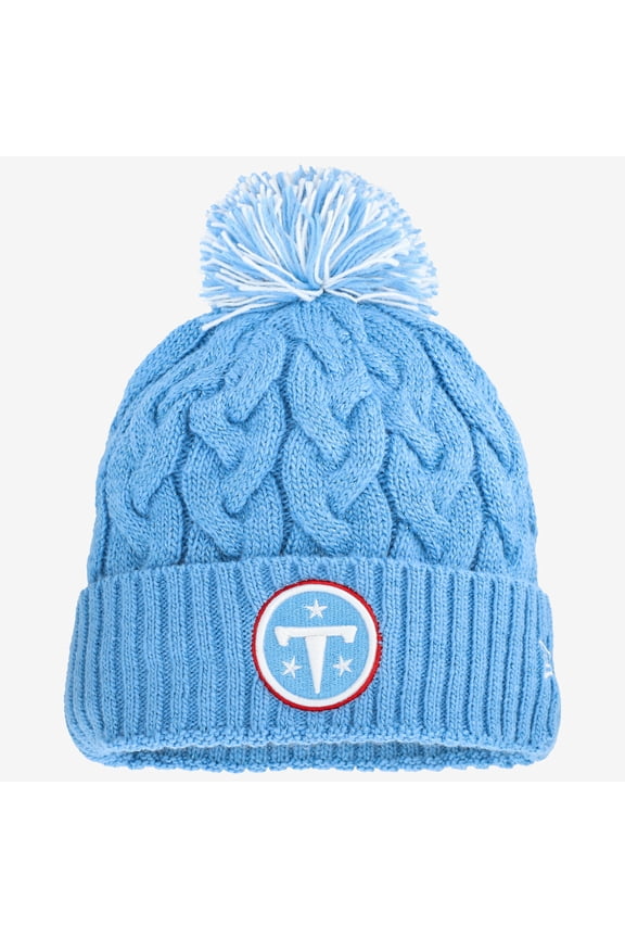 Women's New Era Light Blue Tennessee Titans Cozy Cable Knit Hat